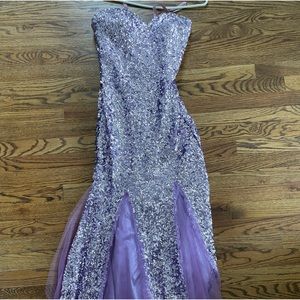 Blush Prom full length sequin dress size 6 perfect condition   Stunning dress !